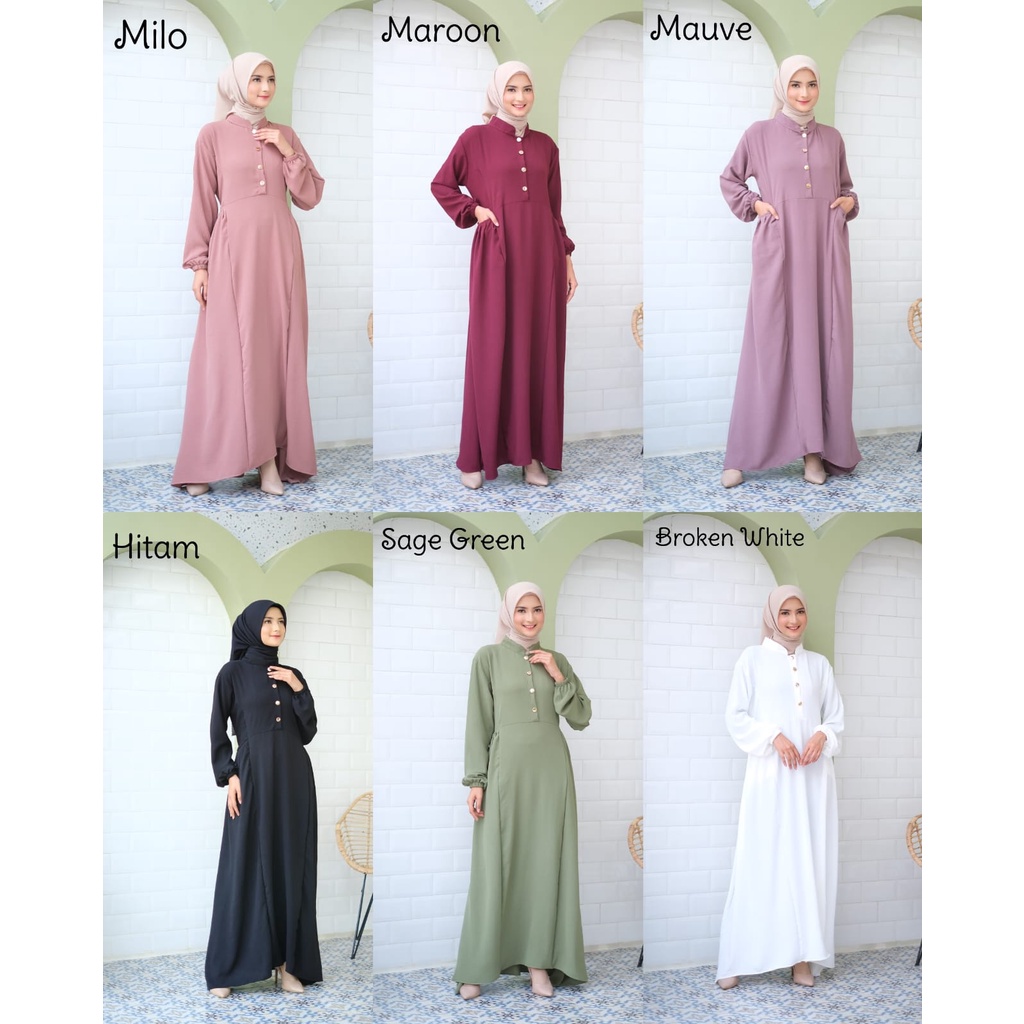 Malika dress - dress simple saku kiri kanan busui friendly / dress modern / dress model terbaru 2023 / dress modern kekinian / dress model korea / dress model terbaru / dress model belanda / dress modis / dress modern kondangan / dress remaja kekinian