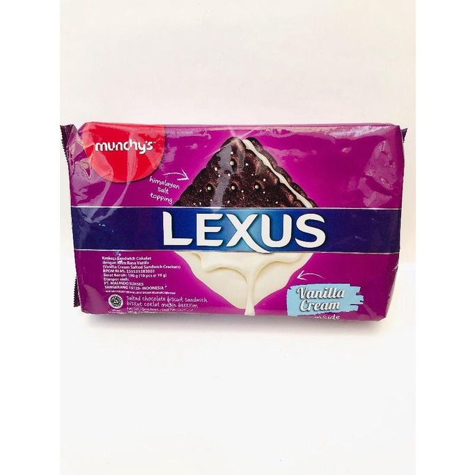 

Munchy's Lexus Sandwich Cracker Vanilla Cream Himalayan Salt Topping