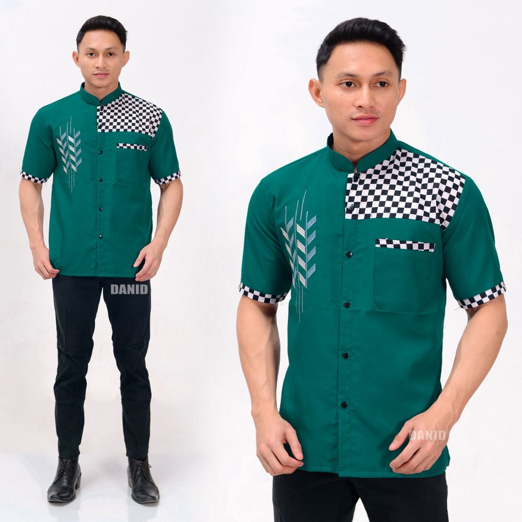baju koko hijau botol terbaru spesial ramadhan shopee 4.4 batik veldanava pekalongan