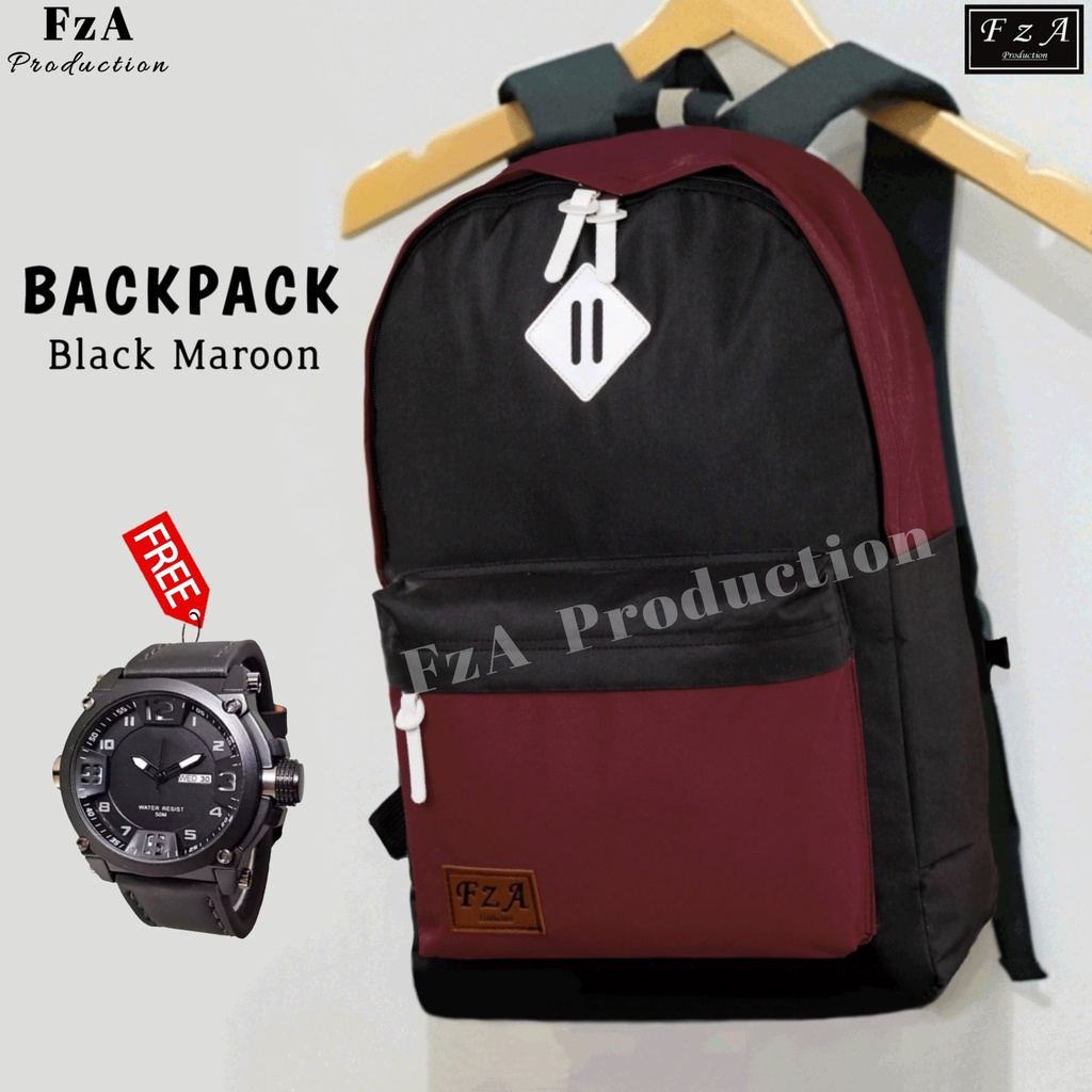 FzA Official - Tas Ransel Punggung Distro Casual Pria Wanita / Tas Ransel Laptop Backpack Original - BMQS