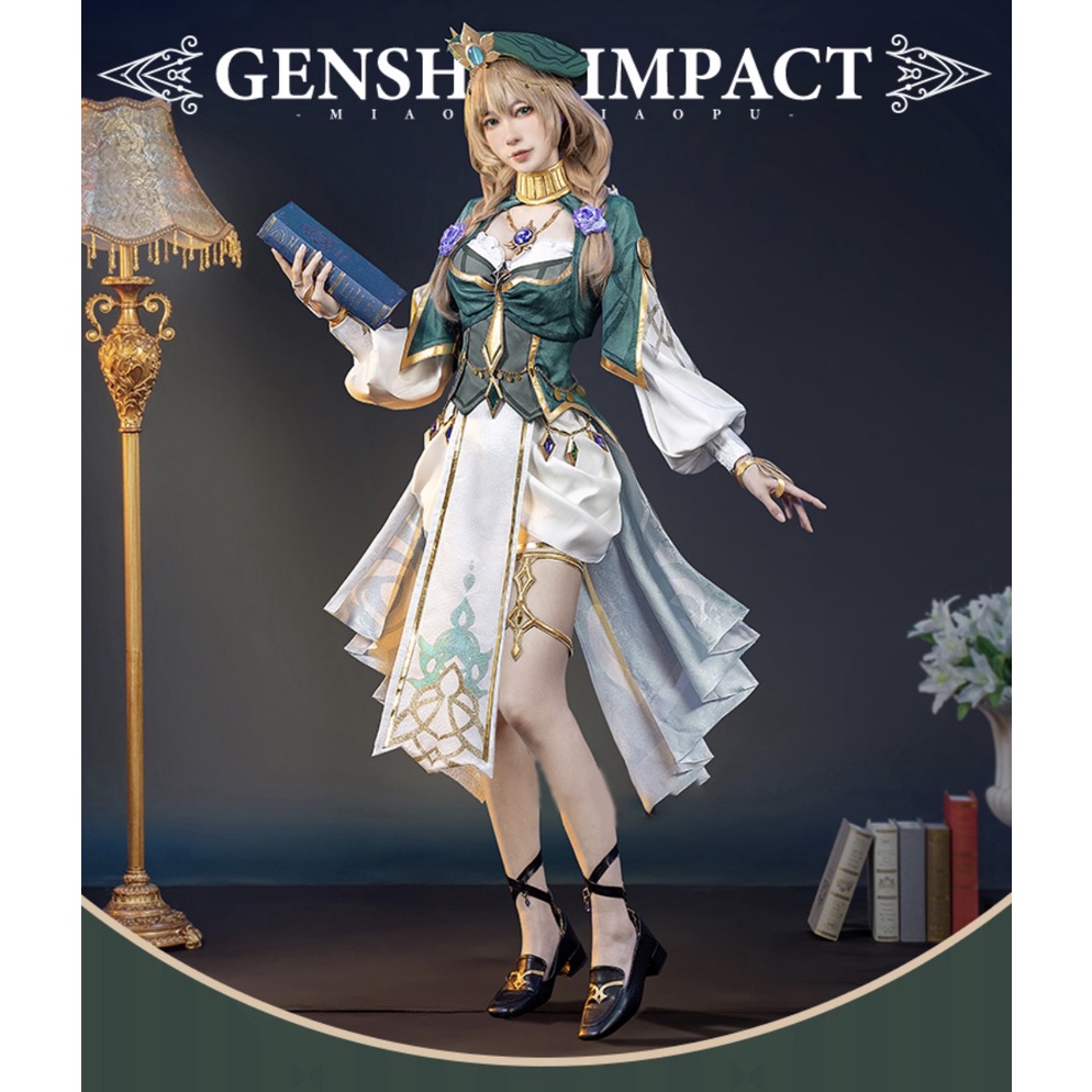 Lisa Cosplay Game Genshin Impact  Lisa A Sobriquet Under Shade Cosplay Costume Sumeru Plus Size