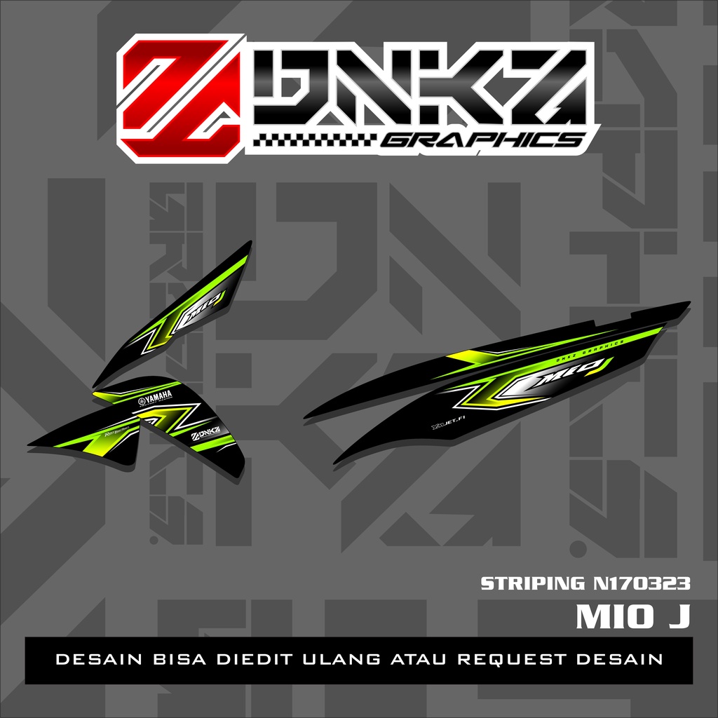 Stiker Mio J Decal Striping Mio J Premium Racing N170323  DNKZ
