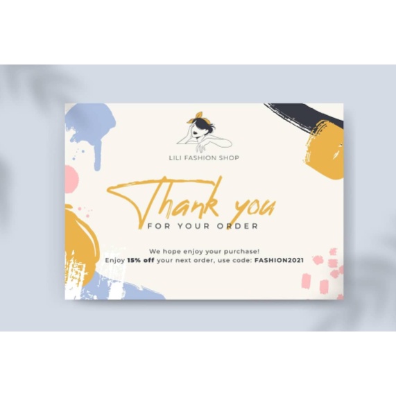 Thank You Card - Kartu Souvenir - Thankyou card