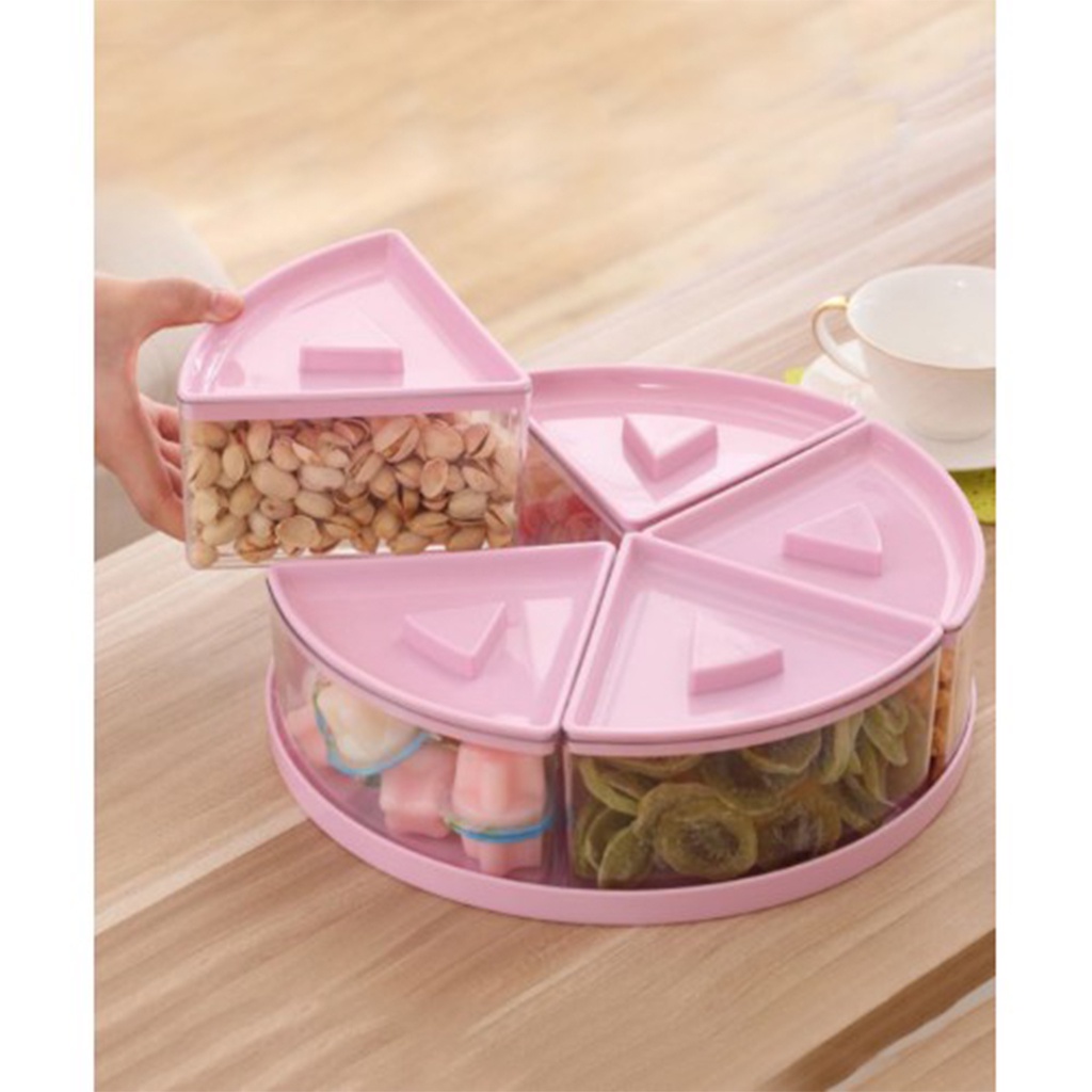 Toples Penyimpanan Kue Atau Snack 5 Set Bahan Acrylic C4