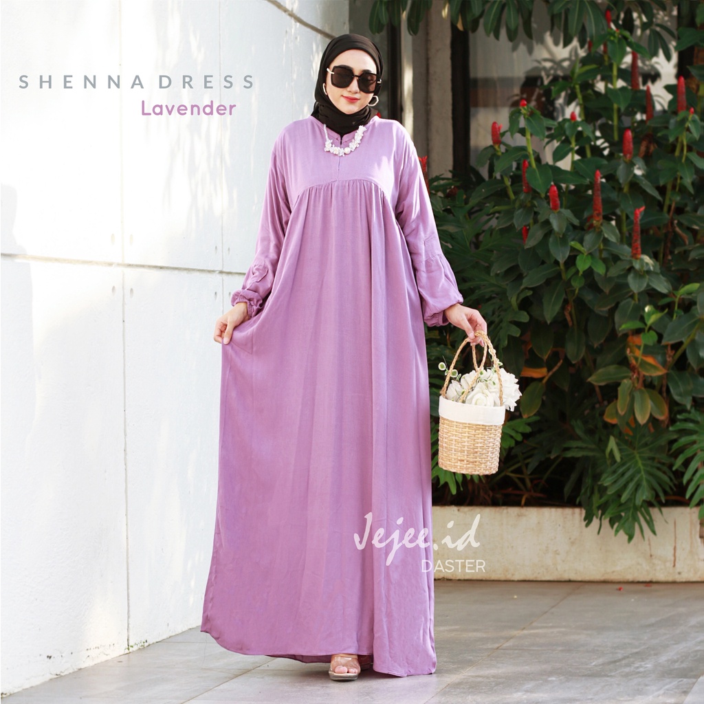 SHENNA LONG DRESS RAYON JUMBO LD 120 GAMIS POLOS BUSUI