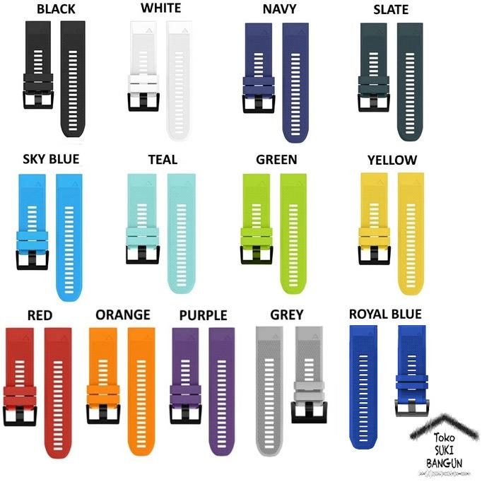 TALI JAM Garmin Fenix 6 Sapphire 22mm QUICK FIT Rubber Watch Strap