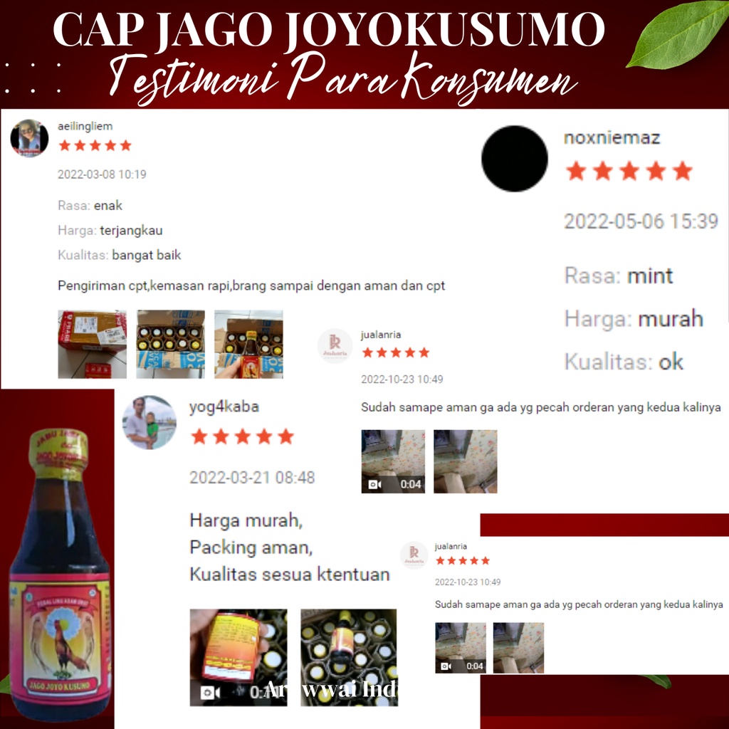 Jamu Jago Joyokusumo 150ml 10 Botol Obat Pegal Linu Dan Asam Urat Mujarab Produk Asli Herbal Alami