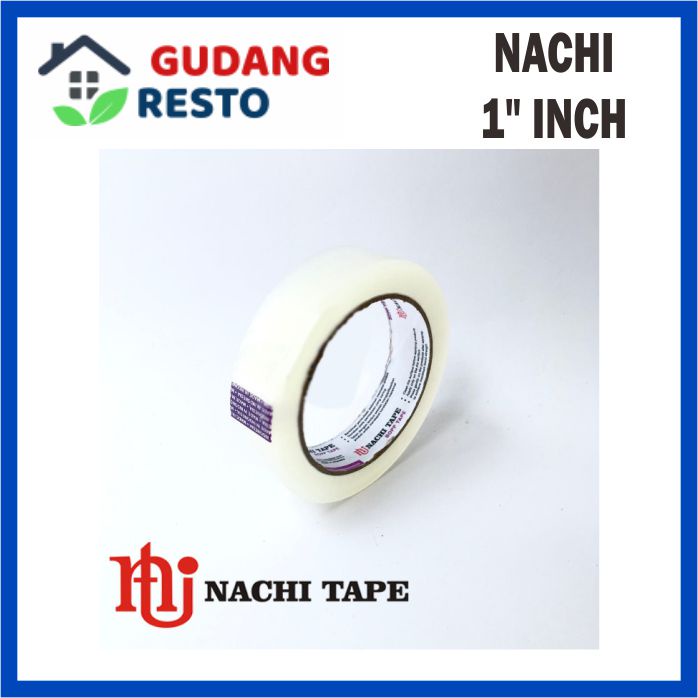 LAKBAN NACHI 1&quot; 100 YARD BENING OPP TAPE TRANSPARAN 24 MM ISOLASI SOLASI PLAKBAN 1 INCH 100 Y ASLI ORIGINAL