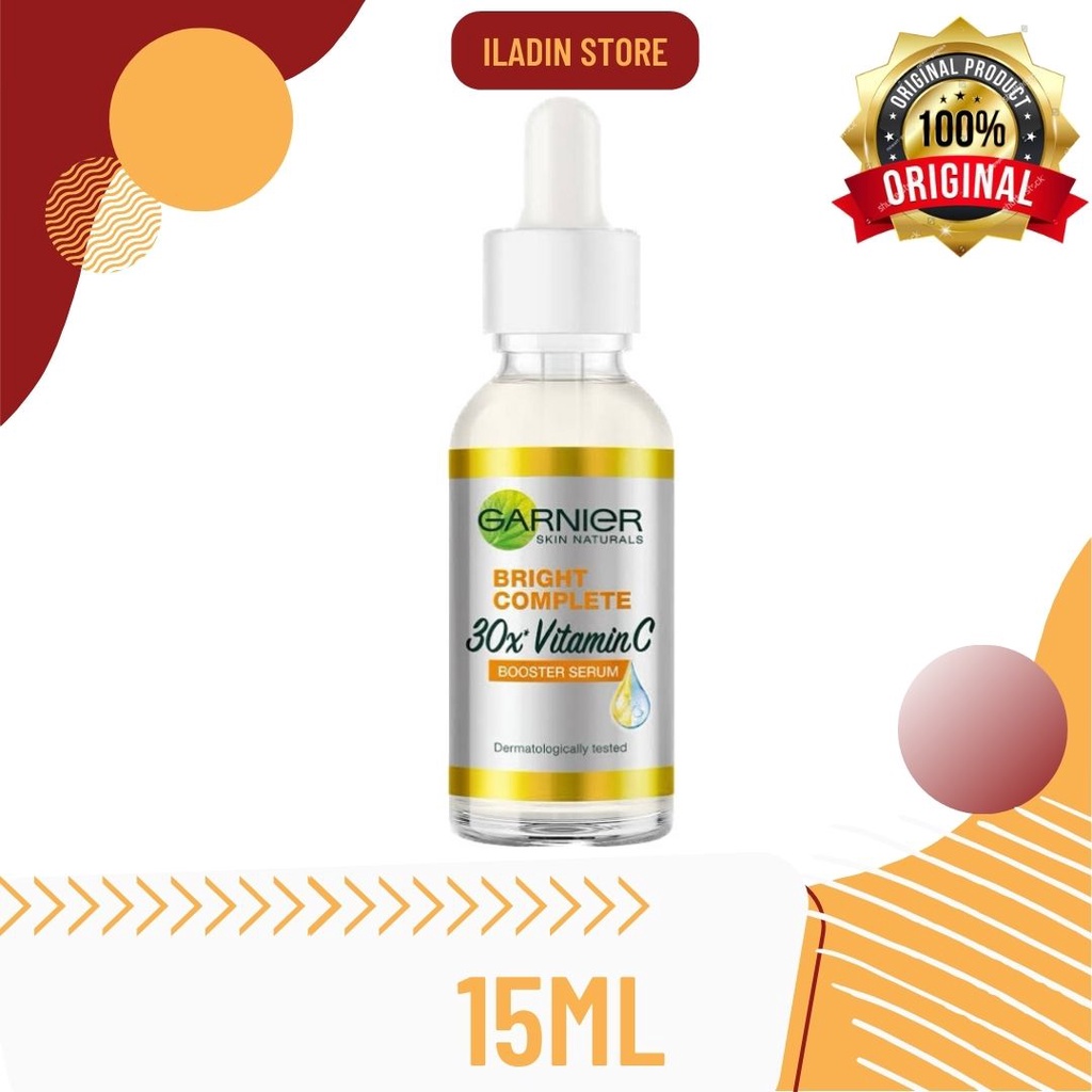 Garnier Bright Complete Vitamin C 30x Booster Serum Single 15 ml - Kulit Cerah Light Complete