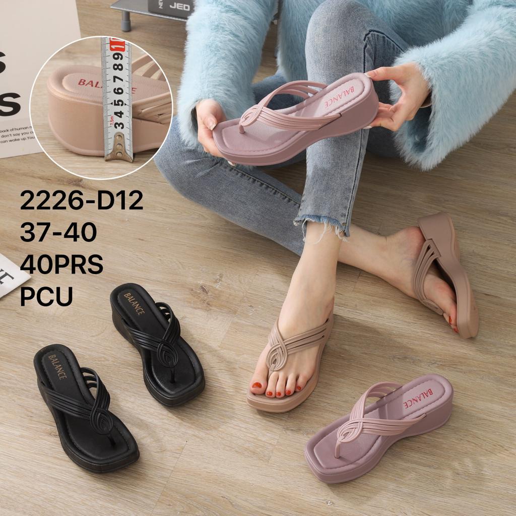 Sandal Wedges Jepit Karet Jelly Import