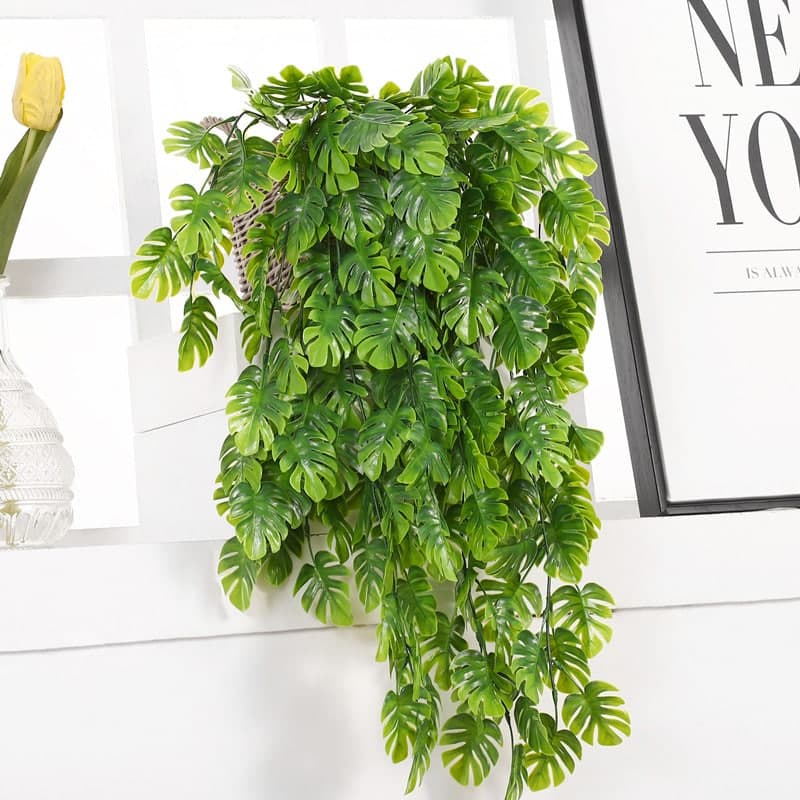 Daun Juntai Hias Plastik - Daun Gantung Artificial - Dekorasi Taman Rumah Cafe - Bunga Daun Plastik 