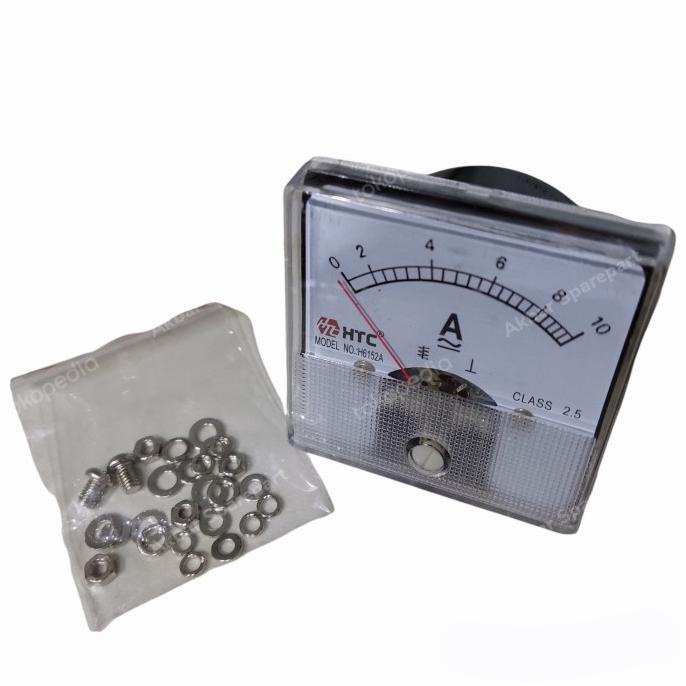 @@@@] Panel Meter Pengukur Ammeter Analog AC DC 10A Besar H6152A WattMeter