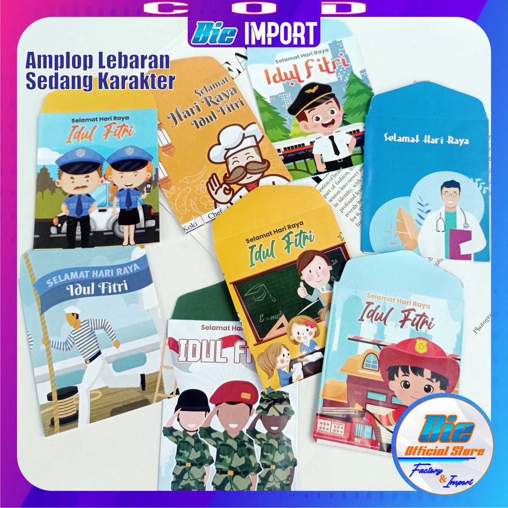 Amplop Lebaran Uang ATM Islami Size Sedang dan Jumbo  isi 10 Pcs Best Seller