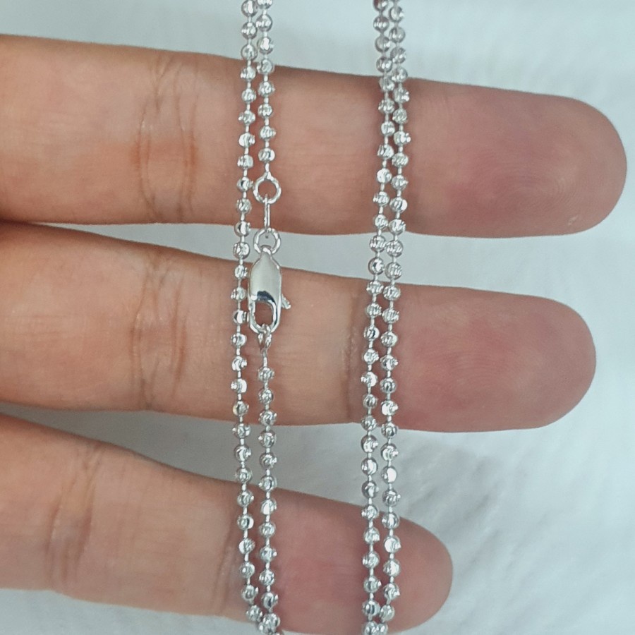 kalung botoran model merica var pendek emas 75% 750 75 % 17k