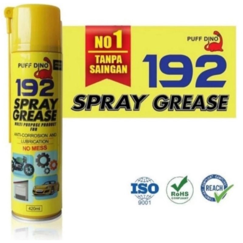 Spray Grease Puff Dino 192 420ml | Pelumas anti karat rantai parts