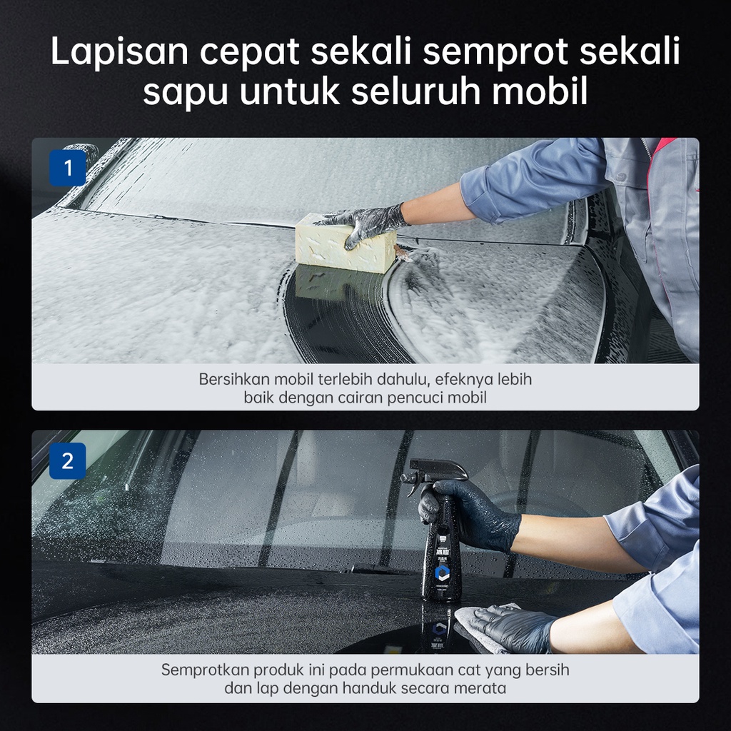 GLODWAY Glacier Crystal Shield Poles Otomotif / Premium Glass Polish / Pembersih Kaca Mobil / Pelumas Lapisan Cat Mobil / Pengkilap Bodi Mobil dan Motor