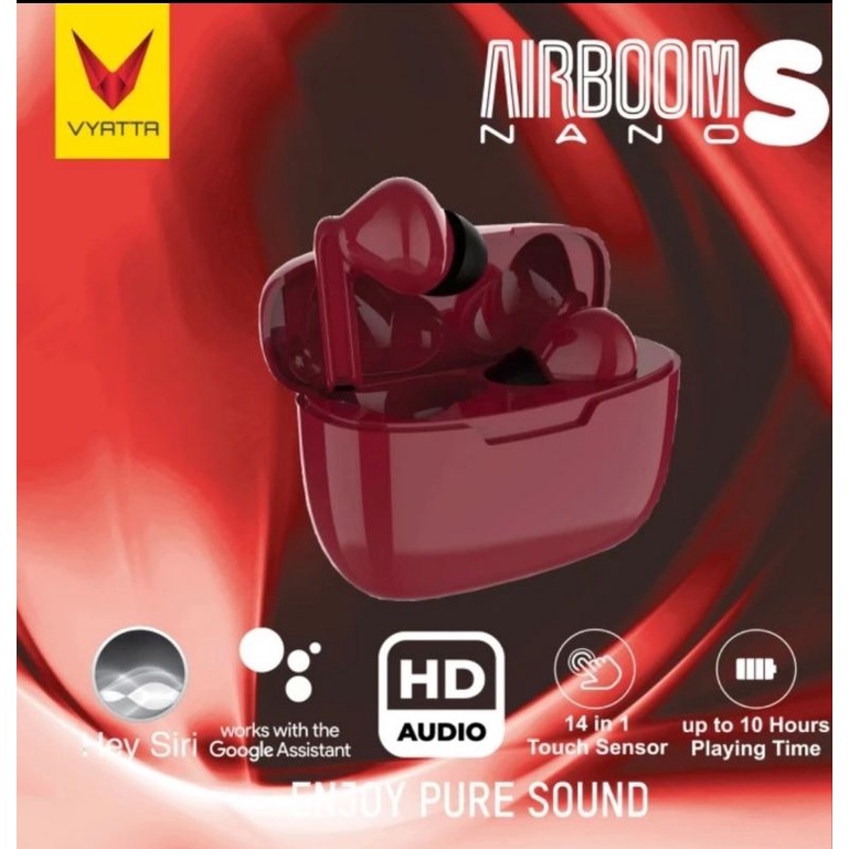 Vyatta Airboom Nano S TWS Bluetooth Wireless Earphone Headset Gaming Mode