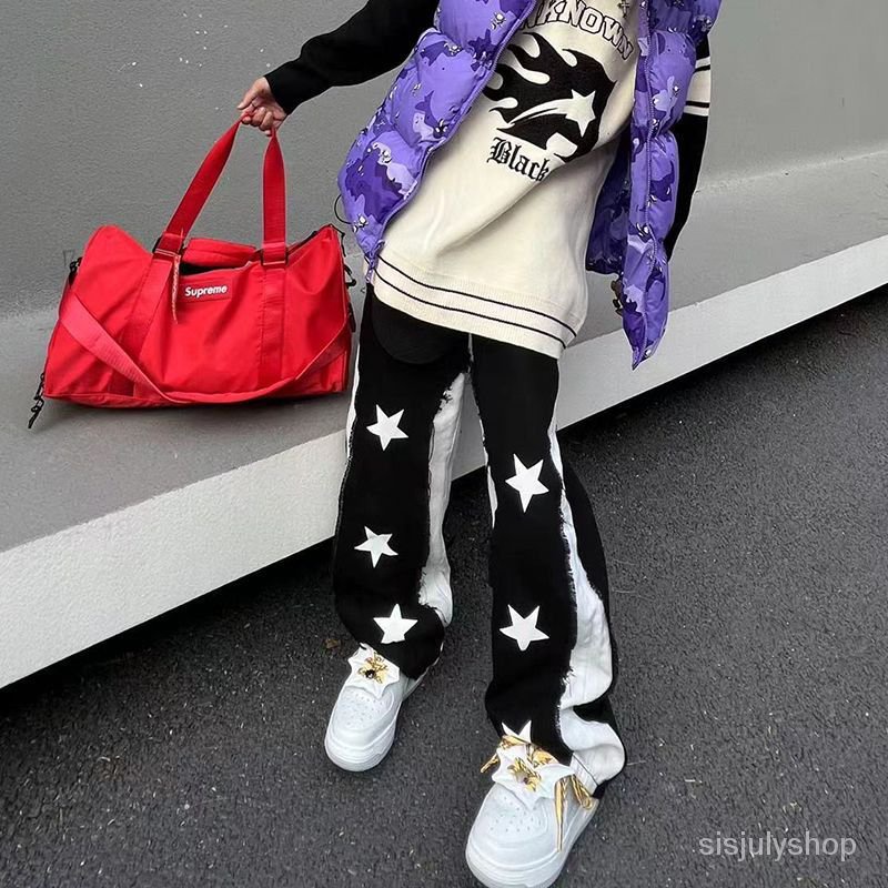 [✅BISA COD] #Sisjuly# Y2K Celana Jeans Wanita/ American Star Jeans Pinggang Tinggi Skinny Celana Luru