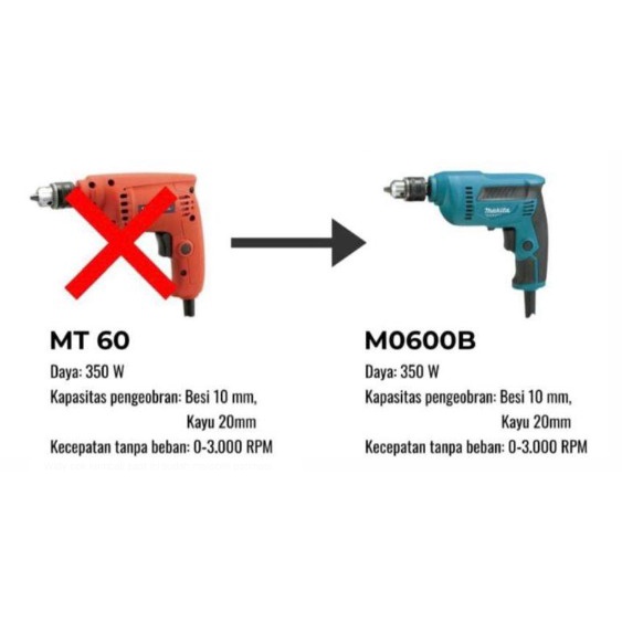 Mesin Bor 10mm Makita M 0600 B / M0600B Makita