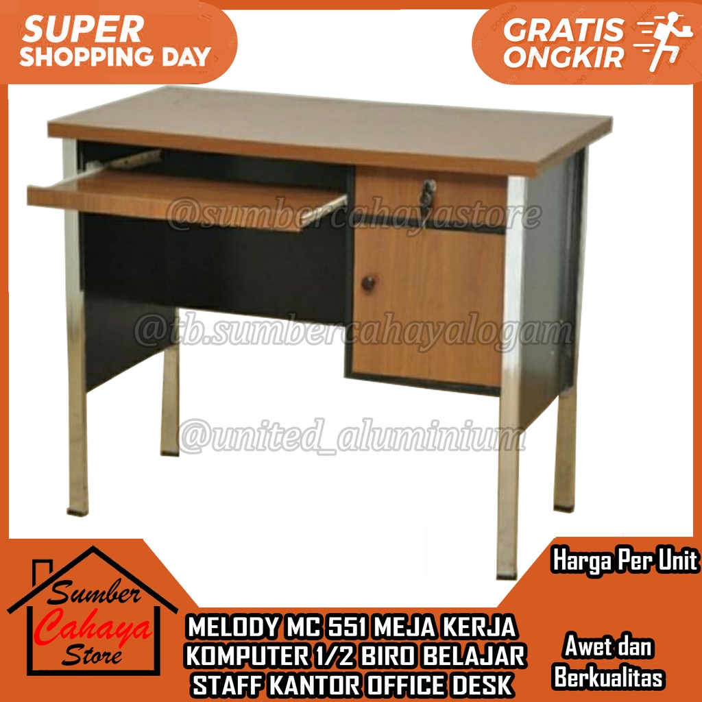 [Kargo] MEJA MC 551 TULIS KANTOR KERJA MINIMALIS KOMPUTER LAPTOP MELODY MELODI OFFICE DESK TABLE TAB