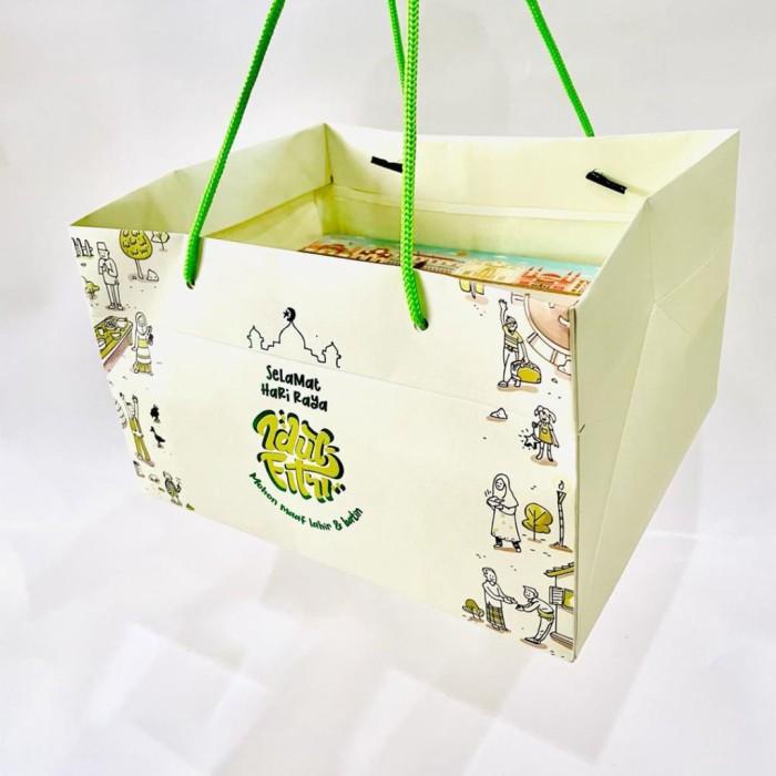 

Paper Bag Eid Mubarak Packaging Parcel Lebaran Idul Fitri 25X21X15 Cm 033