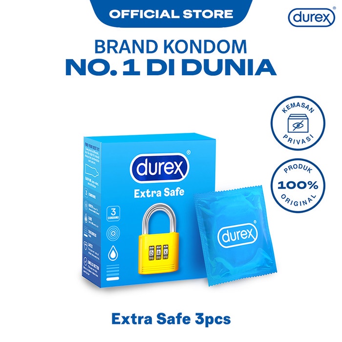 Durex Extra Safe 3s - Kondom Tebal Lebih Aman