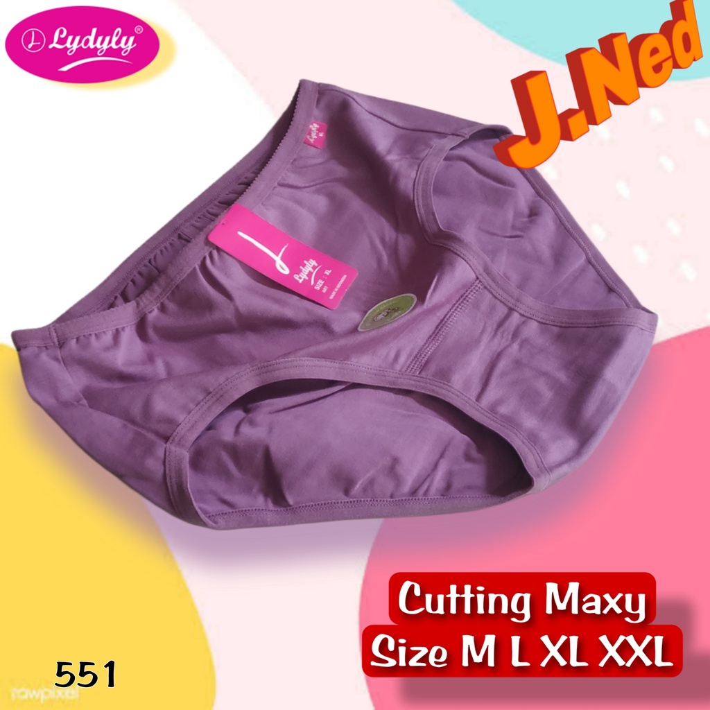 J551T - HARGA PER 3 POTONG CELANA DALAM WANITA DEWASA LYDYLY SIZE M, L, XL, XXL