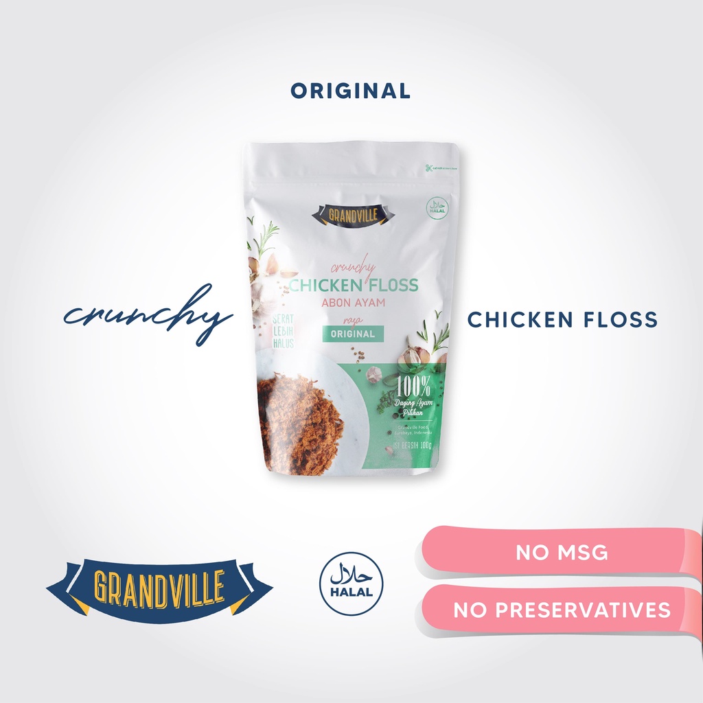 

Grandville Abon AYAM Crunchy Original 100gr