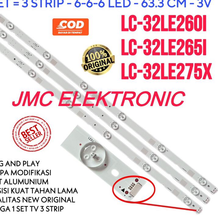 ✭ BACKLIGHT TV LED SHA32 INC LC32LE260I LC32LE265I LC32LE375X LC-32LE260i 32LE265i 32LE375i LC32LE26