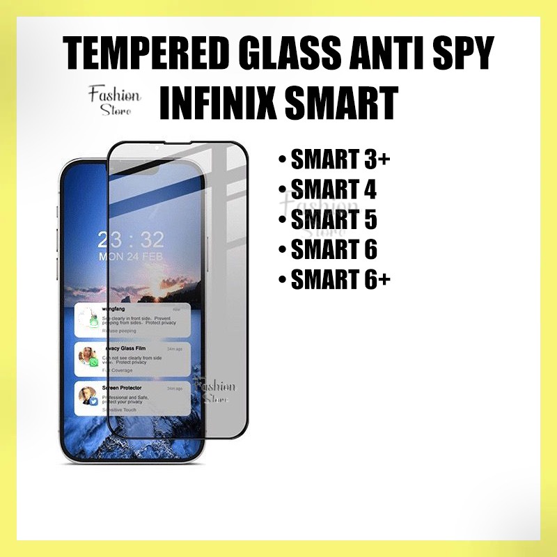 TEMPERED GLASS CERAMIC SPY ANTIGORES KACA KOMPATIBEL  INFINIX SMART3+/SMART4/SMART5/SMART6/SMART6+