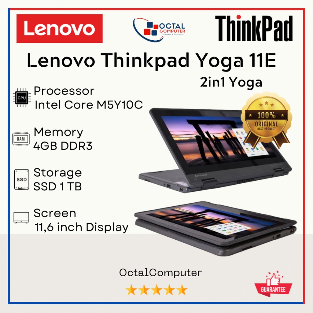 Laptop Touchscreen 2in1  Yoga 11e  | YOGA  N23 - SSD - Second, Murah, Bergaransi