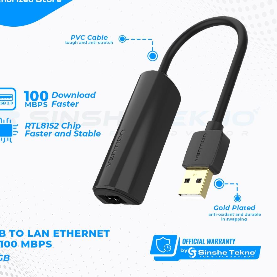 ➦ Vention USB to LAN Rj45 Ethernet Adapter High Speed For Mac  ☇