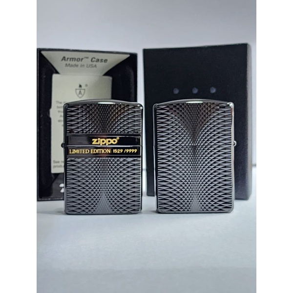 Zippo Original Armor Honeycomb Design Black 2 sisi Japan Limited