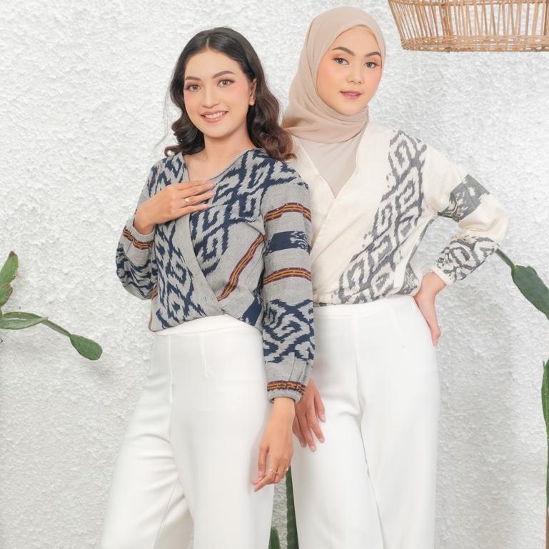 CHEKOUT LILY OUTER TENUN ORI SONGKET JEPARA BATIK KAMPUS OUTER TENUN WANITA