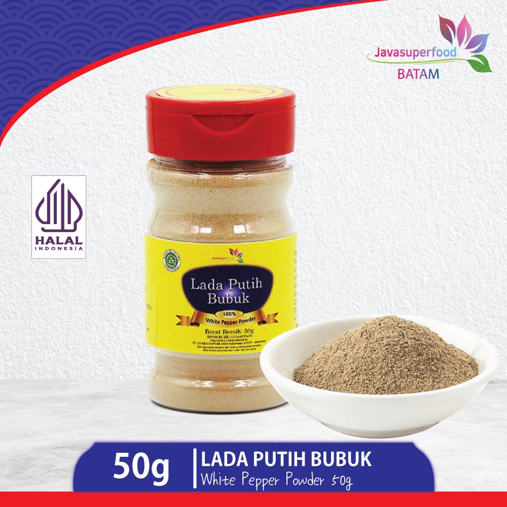 

Lada Putih Bubuk Botol / White Pepper Powder Bottle 50g [BTM]
