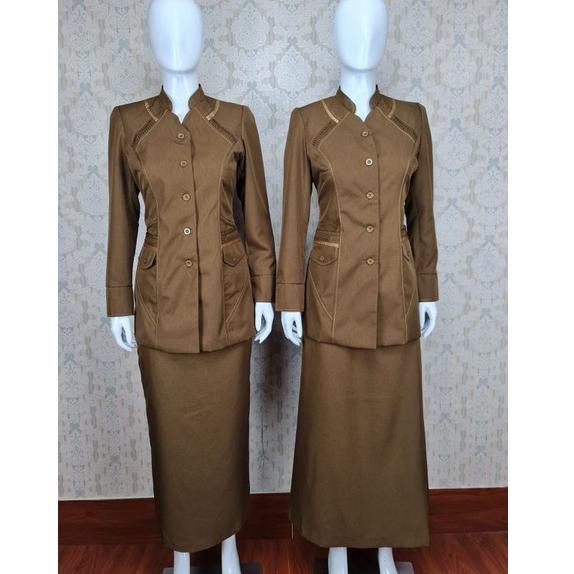 PALING DIMINATI Blazer Azkia Bahan Lokal Pemda Aceh/ Pemda Tua Rok A/ Rok Span/ Celana