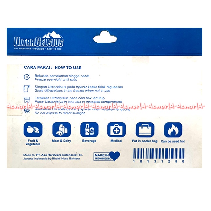 Ultracelcius Ice Substitute Reusesable Gel Blue Ice Pendingin Cocok Es Batu Untuk Menjaga Kesegaran Makanan Saat Travelling Ultra Celcius Blueice