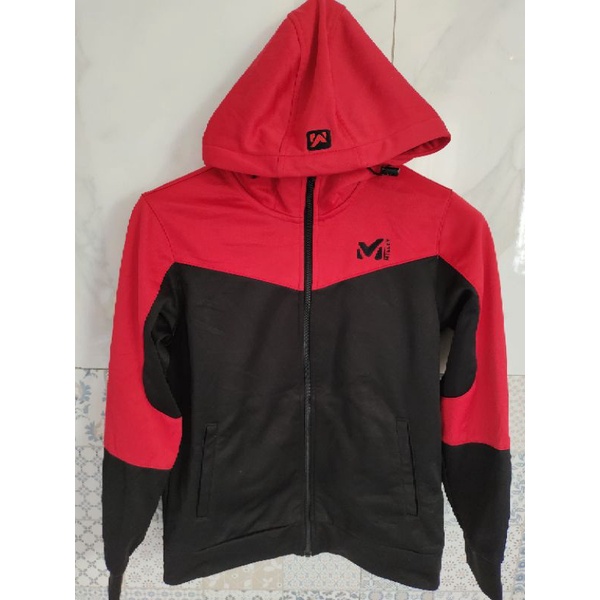 Jaket Hoodie Original Millet Like New Unisex Usia 10 th