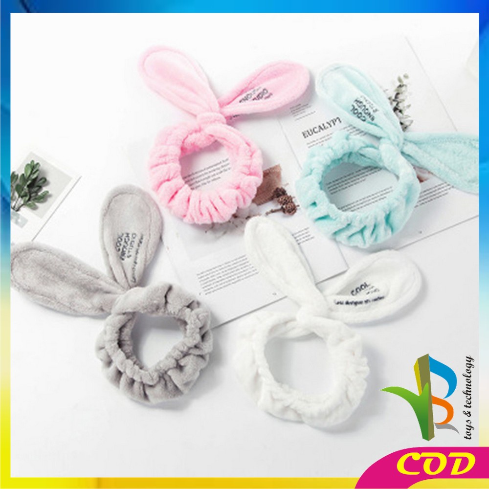 RB-C69 Headband Bando Masker Wanita Motif Pita Kelinci Lucu Bandana Korea / Bando Korea / Bendo Facial Cuci Muka Import