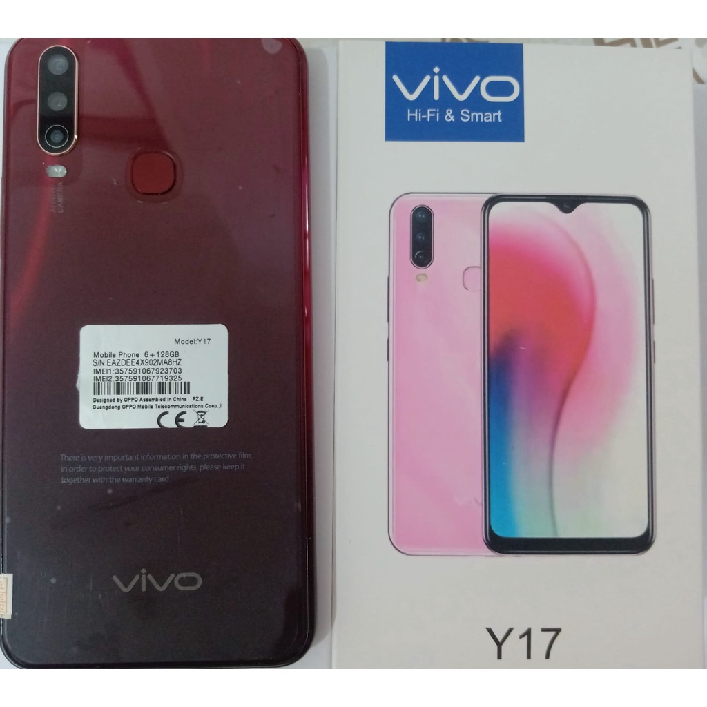 HP VIVO Y17 RAM 6/128GB Kapasitas tinggi 6.35 inches Dual SIM 20MP+13MP Murah android Smartphone garansi Toko