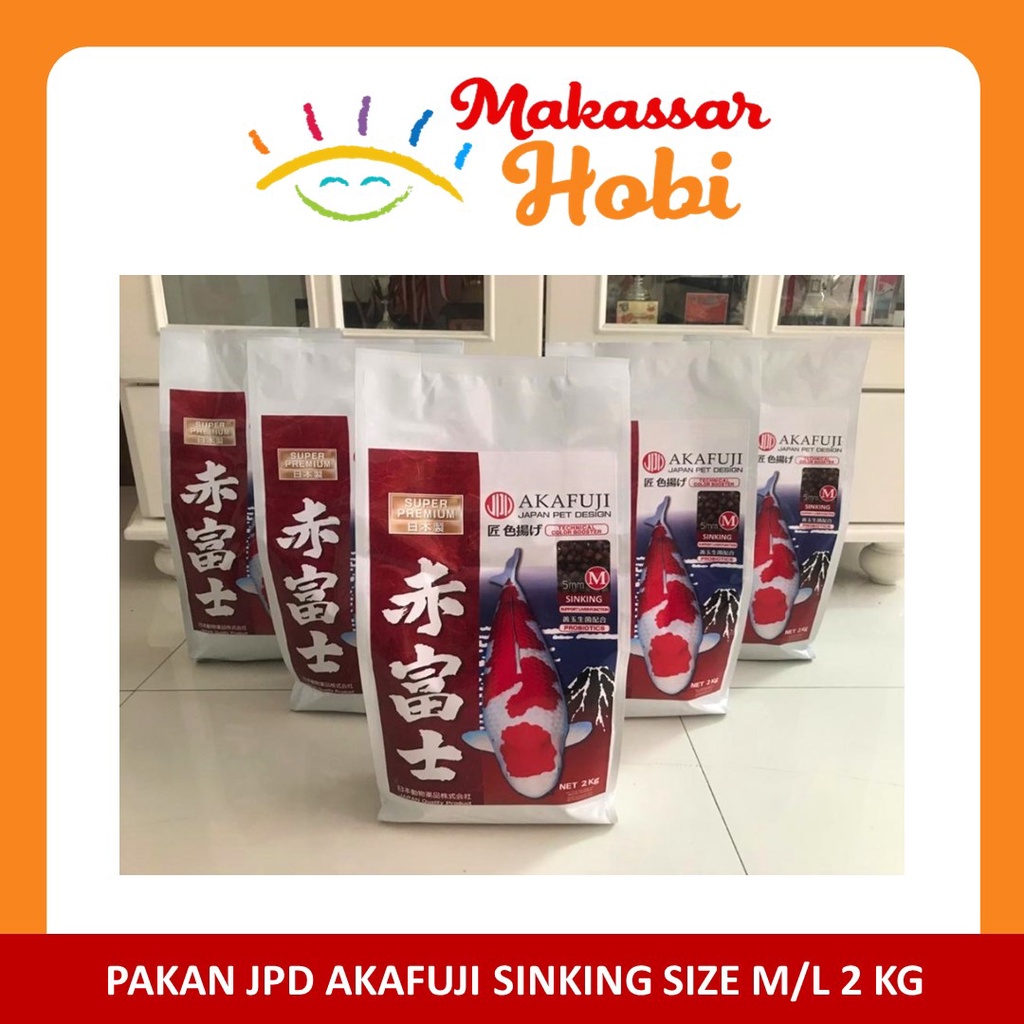 JPD AKAFUJI SINKING 2KG Size M/L Pakan Koi Color Booster Colour Boster