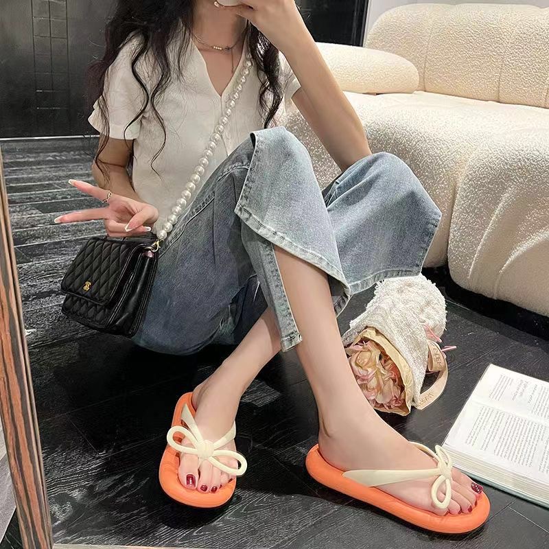 CUCI GUDANG GROSIRTAS TG0510 Sandal Jepit Jelly Wanita Bahan Karet Elastis Non Slip Pita Cantik Import