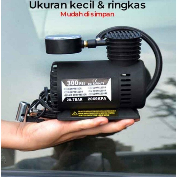 mini kompresor - compressor portable pompa ban angin mobil elektrik