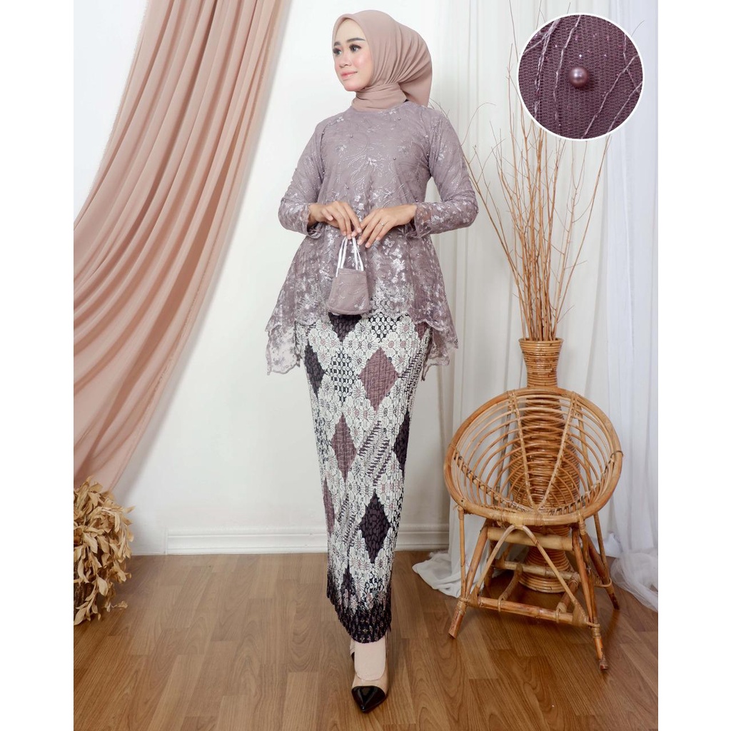 kebaya blouse rinjani - blouse kebaya terlaris - model kebaya kekinian - kebaya wisuda modern -  ootd kondangan dan acara pesta