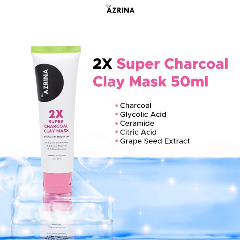 Azrina 2x Super Charcoal Clay Mask 25ml