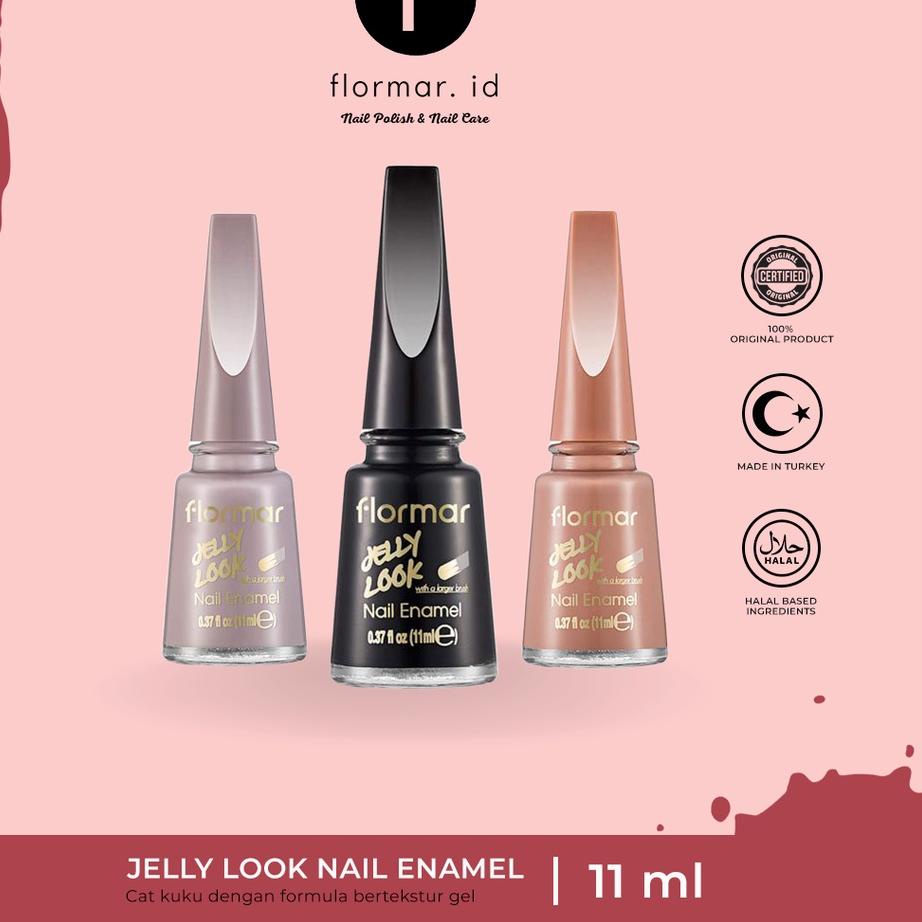 Termurah Kutek Flormar Jelly Look Nail Enamel (JL28-JL24-JL31-JL27-JL43-JL44-JL52-JL30)