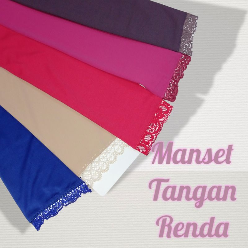 Manset Tangan Renda Premium Mangset Lengan Panjang Renda