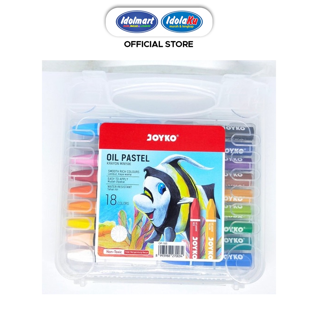 

IDOLMART Oil Pastel Krayon Minyak Joyko 18 Warna Colors / Crayon- Bogor