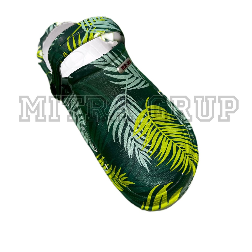 Sandal Bobdog/Sandal Crocs Motif Daun Size 36-44 Dewasa/Sandal Kodok Dewasa Motif Promo mitra