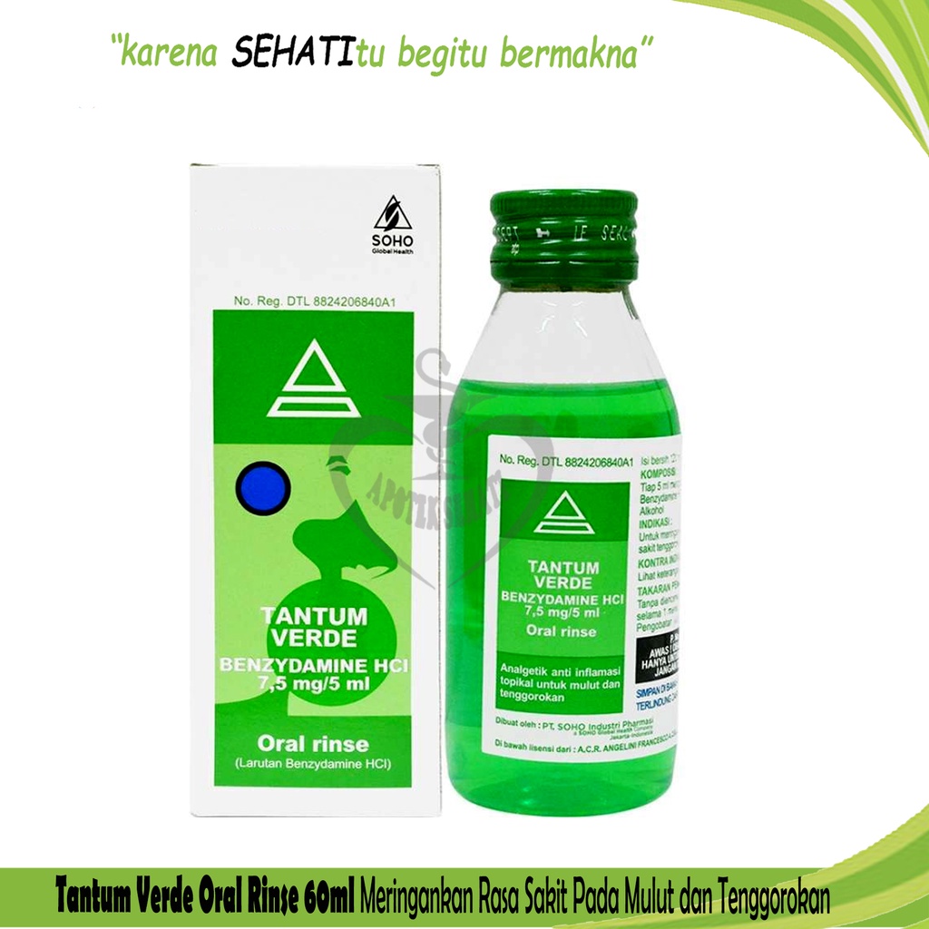 TANTUM VERDE ORAL RINSE KEMASAN 60 ML LARUTAN KUMUR ANTISEPTIK